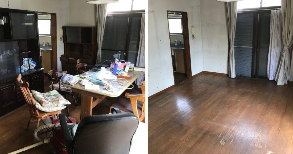 【東松山市】リフォームや家の建て替えに伴う家財一式の片付け・回収事例（春日部リユース）