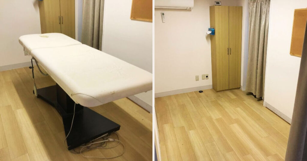 美容クリニックの店舗移転や買替えに伴い回収したエステ用施術ベッド(春日部リユース法人・店舗の不用品回収実績)
